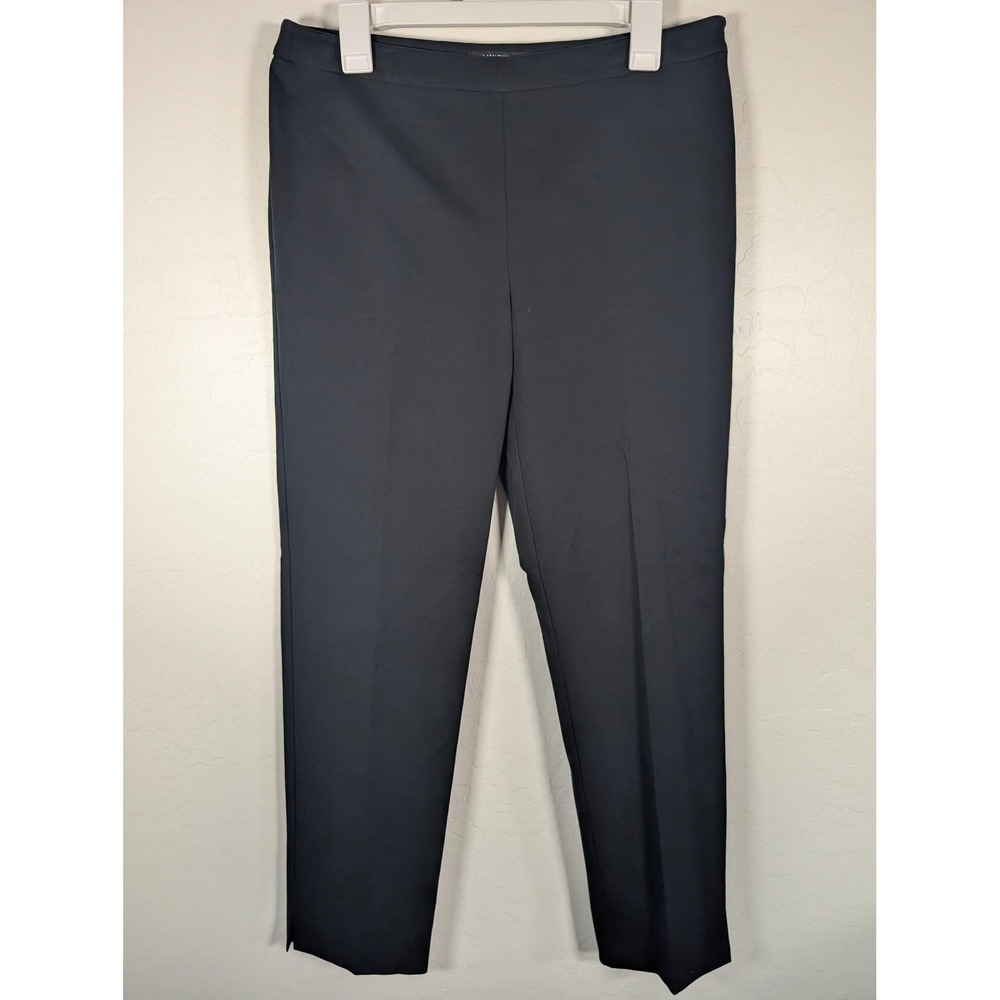 Lafayette 148 New York Pants Womens 10‎ Black Bleecker Side Zip Stretch Ankle